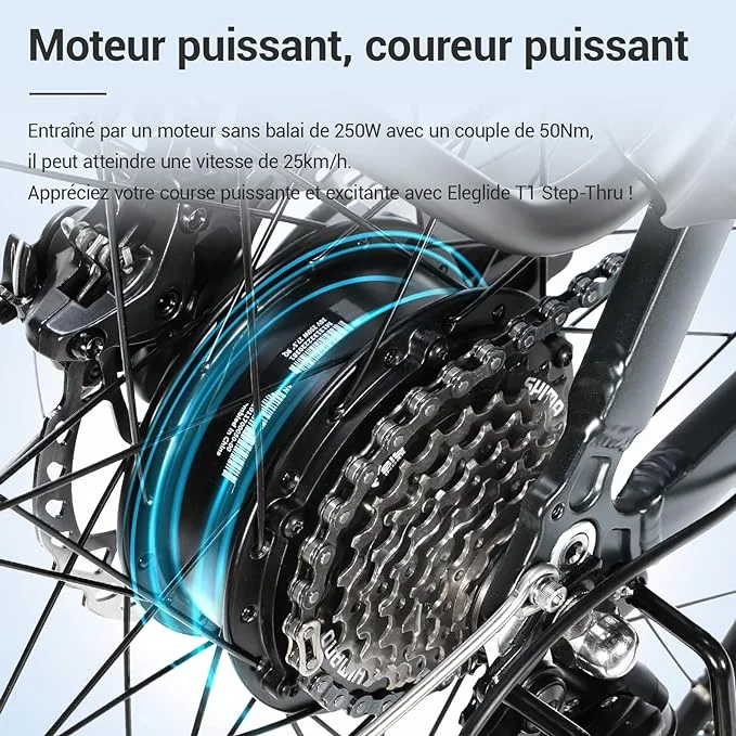 Vélo électrique Eleglide T1 Step-Thru – puissance, confort et polyvalence – Image 7